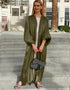 Women's Solid Color Puff Sleeve Maxi Abaya